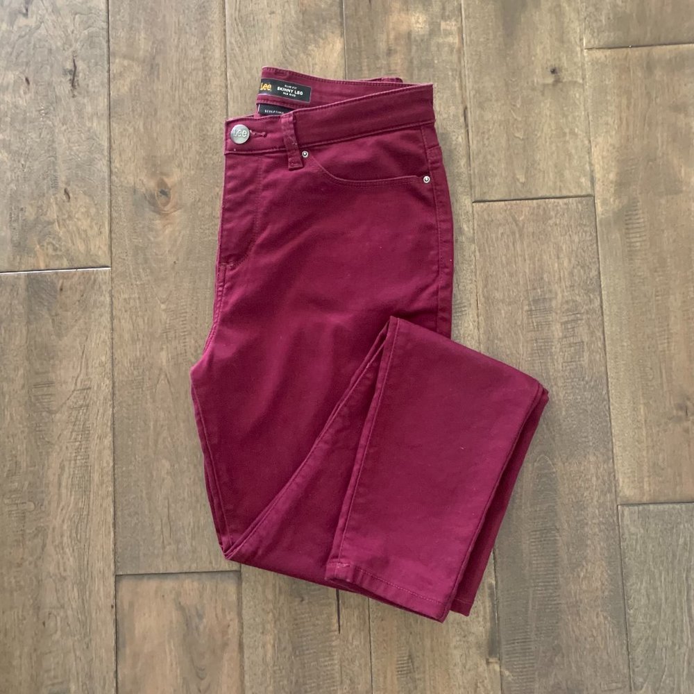 Burgendy Skinny Jeans - Excellent Condition